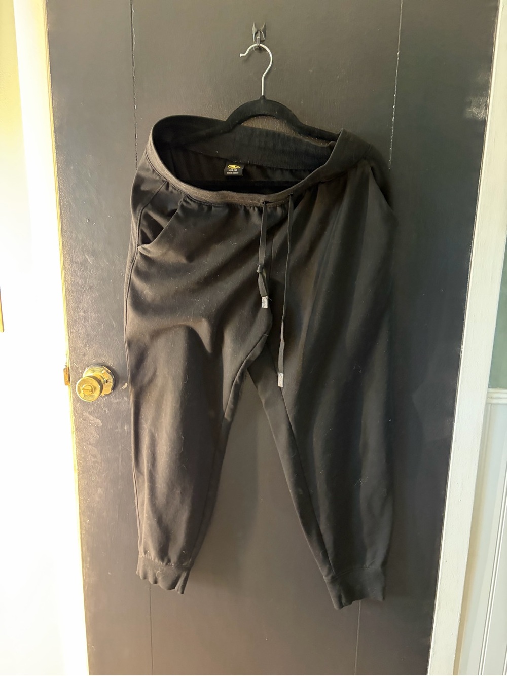 Black Jogger Sweatpants with Drawstring